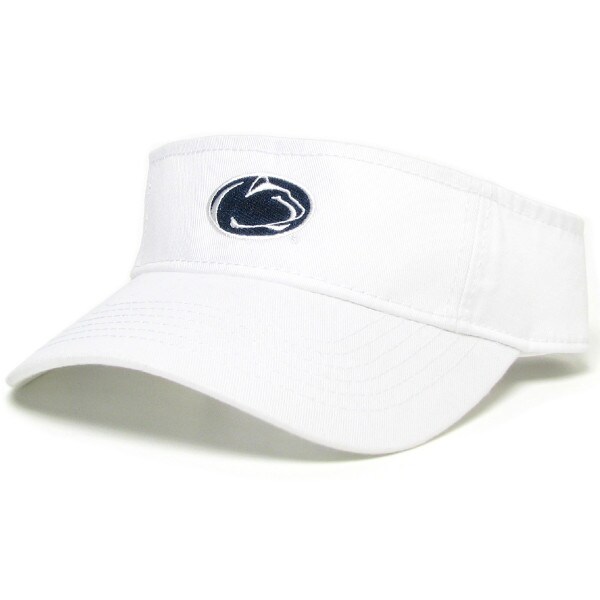 white visor with stitched Penn State Athletic Logo